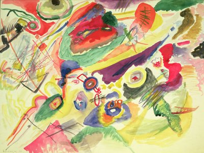 Aquarell mit einem roten Fleck von Wassily Kandinsky